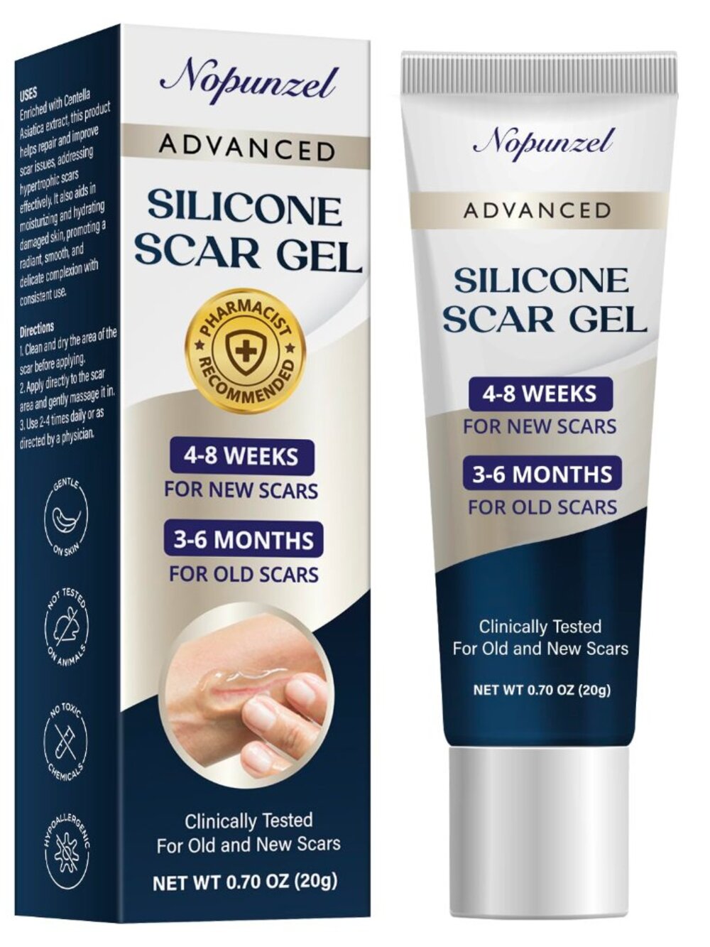 Silicone Scar Gel Medical Grade Advanced Scar Removal Cream for Old  New Scars